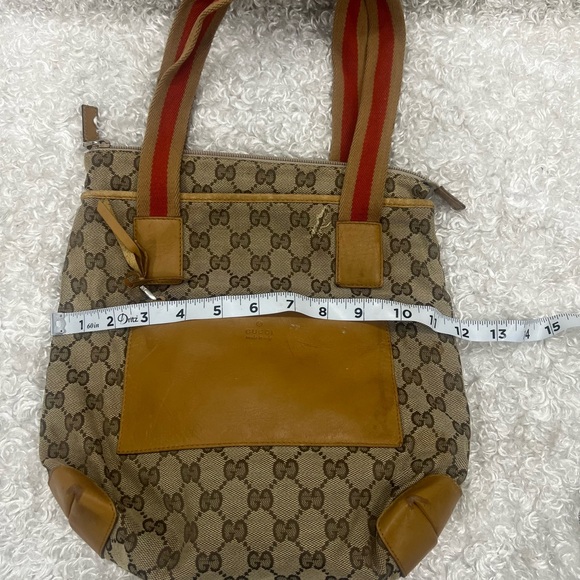 GUCCI GG Canvas Sherry Line Tote Bag - Picture 9 of 15